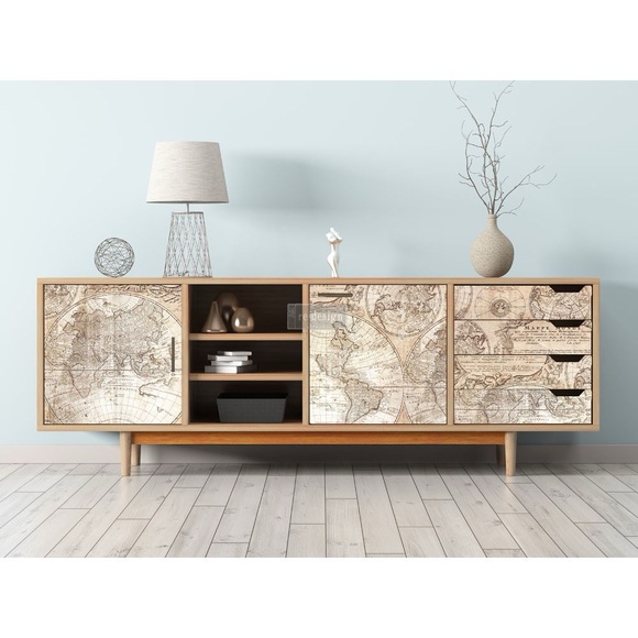 Redesign with Prima Decor Transfer ~ OLD WORLD ~ Rare (Retired design) 22” x 30” - Picture 2 of 3